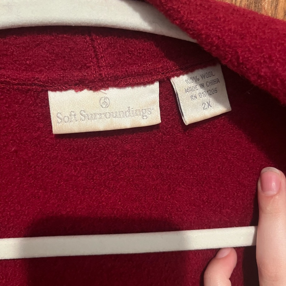 Red Button-Up Cardigan - Picture 3 of 3